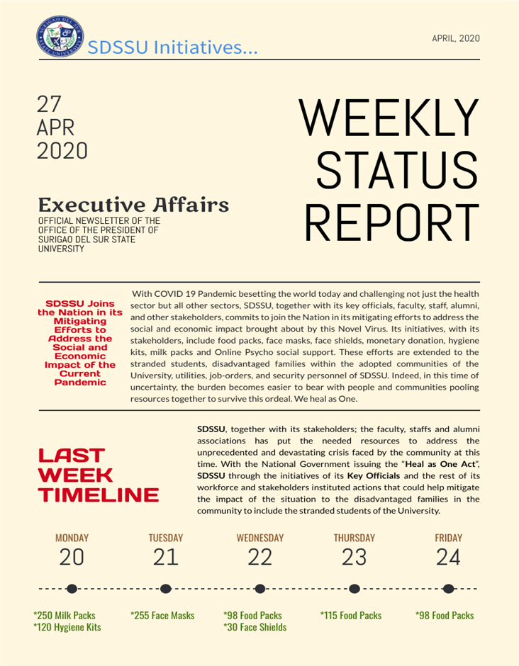 weekly-status-report-for-pandemic-response